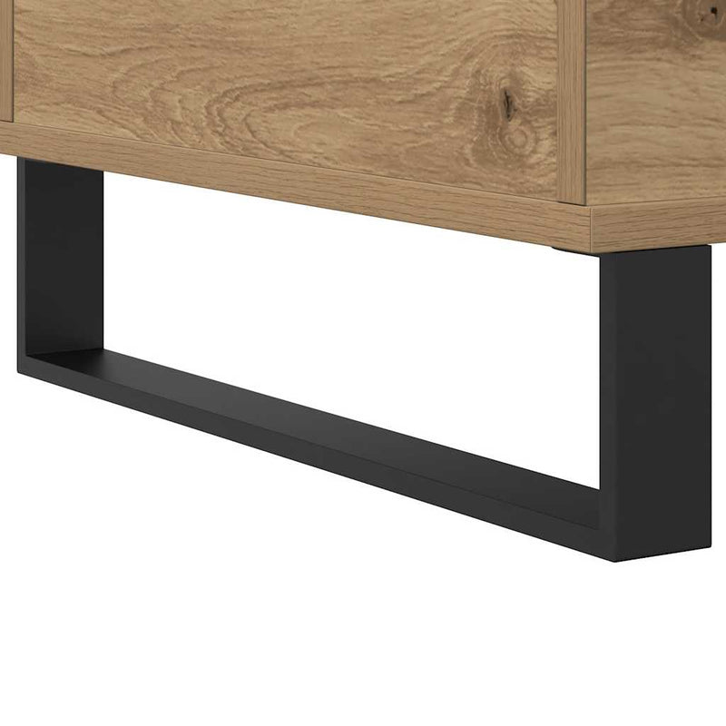 vidaXL kézműves tölgy színű szerelt fa dohányzóasztal 90x44,5x45 cm
