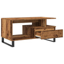 vidaXL antik fa színű szerelt fa dohányzóasztal 90 x 49 x 45 cm