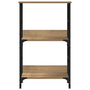 vidaXL kézműves tölgy színű szerelt fa könyvszekrény 50x33x82 cm