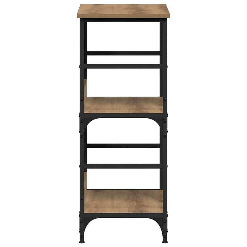 vidaXL kézműves tölgy színű szerelt fa könyvszekrény 50x33x82 cm