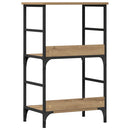 vidaXL kézműves tölgy színű szerelt fa könyvszekrény 50x33x82 cm