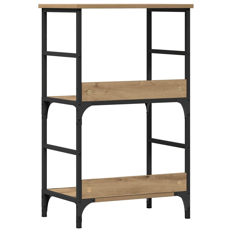 vidaXL kézműves tölgy színű szerelt fa könyvszekrény 50x33x82 cm