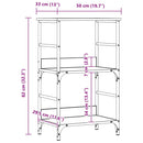 vidaXL kézműves tölgy színű szerelt fa könyvszekrény 50x33x82 cm