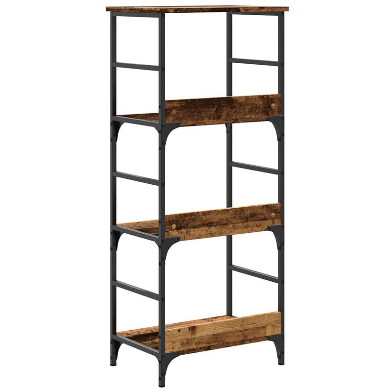 vidaXL antik fa színű szerelt fa könyvszekrény 50 x 33 x 117,5 cm