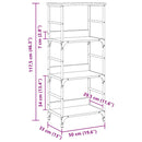 vidaXL antik fa színű szerelt fa könyvszekrény 50 x 33 x 117,5 cm
