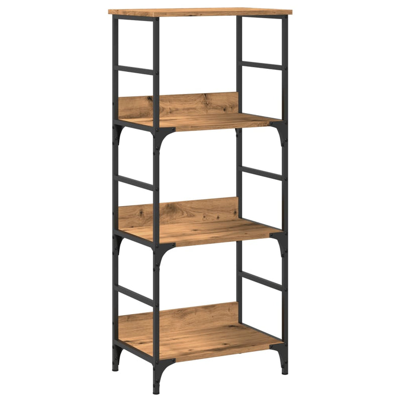 vidaXL kézműves tölgy színű szerelt fa könyvszekrény 50x33x117,5 cm