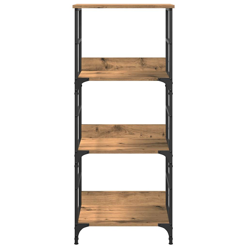 vidaXL kézműves tölgy színű szerelt fa könyvszekrény 50x33x117,5 cm