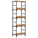 vidaXL kézműves tölgy színű szerelt fa könyvespolc 50 x 33 x 153 cm