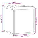 vidaXL tárolópad antik fa 42 x 42 x 45 cm szerelt fa