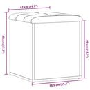 vidaXL tárolópad kézműves tölgy 42 x 42 x 45 cm szerelt fa