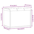 vidaXL antik fa szerelt fa tárolópad 62x42x45 cm