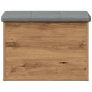 vidaXL kézműves tölgy szerelt fa tárolópad 62x42x45 cm