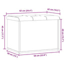 vidaXL kézműves tölgy szerelt fa tárolópad 62x42x45 cm