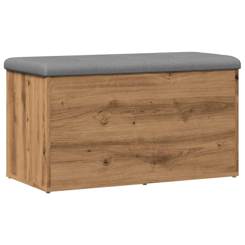vidaXL kézműves tölgyfa tárolópad 82 x 42 x 45 cm redőzött fa