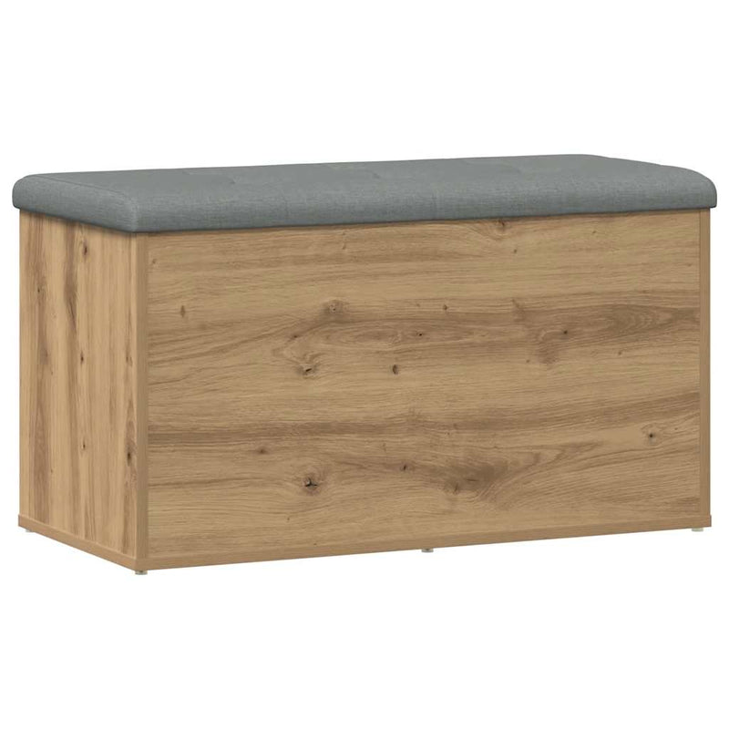 vidaXL kézműves tölgyfa tárolópad 82 x 42 x 45 cm redőzött fa