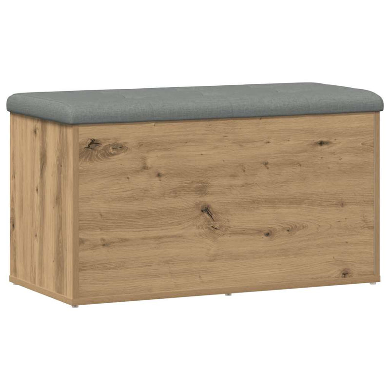 vidaXL kézműves tölgyfa tárolópad 82 x 42 x 45 cm redőzött fa