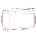 vidaXL kézműves tölgyfa tárolópad 82 x 42 x 45 cm redőzött fa