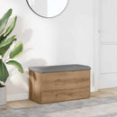 vidaXL kézműves tölgyfa tárolópad 82 x 42 x 45 cm redőzött fa