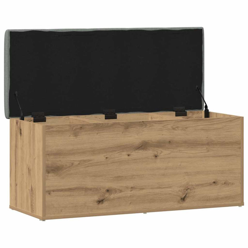 vidaXL kézműves tölgyfa tárolópad 102 x 42 x 45 cm rétegelt fából