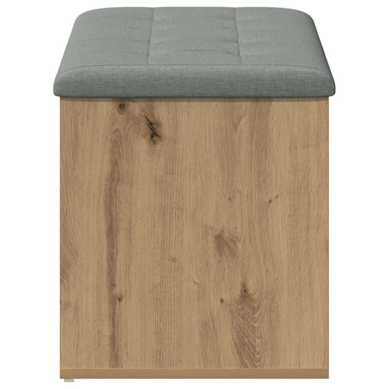 vidaXL kézműves tölgyfa tárolópad 102 x 42 x 45 cm rétegelt fából