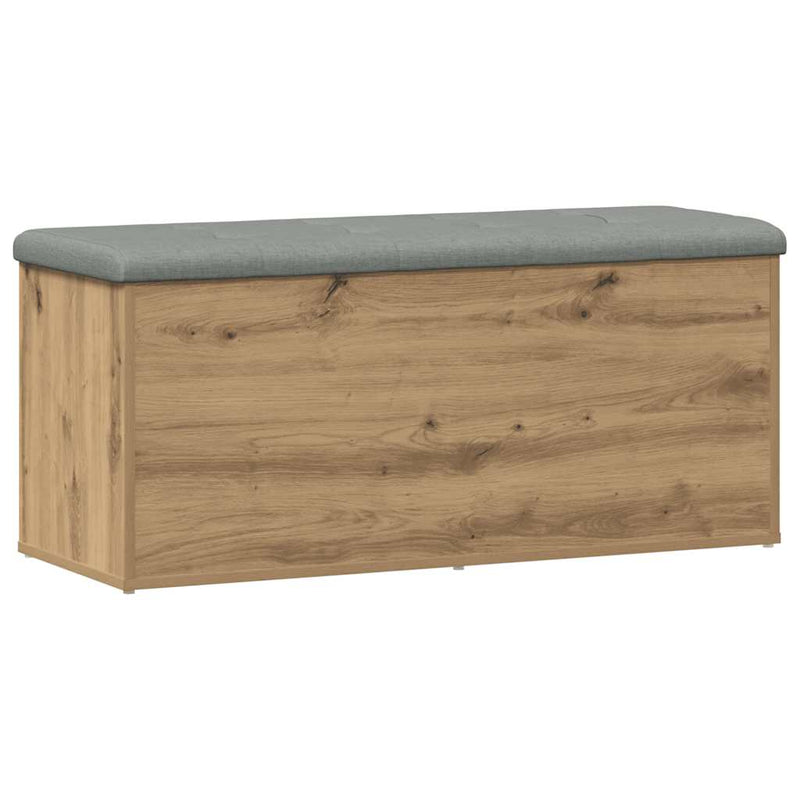 vidaXL kézműves tölgyfa tárolópad 102 x 42 x 45 cm rétegelt fából