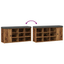 vidaXL antik fa szerelt fa cipőtároló pad 102x32x50 cm