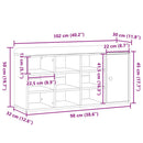 vidaXL antik fa szerelt fa cipőtároló pad 102x32x50 cm