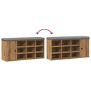 vidaXL kézműves tölgy szerelt fa cipőtároló pad 102x32x50 cm