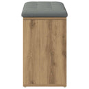 vidaXL kézműves tölgy szerelt fa cipőtároló pad 82x32x50 cm