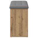 vidaXL kézműves tölgy szerelt fa cipőtároló pad 102x32x50 cm