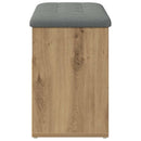 vidaXL kézműves tölgy szerelt fa cipőtároló pad 82x32x45,5 cm