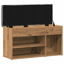 vidaXL kézműves tölgy szerelt fa cipőtároló pad 82x32x45,5 cm