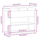 vidaXL antik fa szerelt fa cipőtároló pad 62x32x50 cm