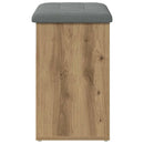 vidaXL kézműves tölgy szerelt fa cipőtároló pad 62x32x50 cm