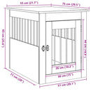 vidaXL Kutyaláda bútor Artisan tölgy 55x75x65 cm Gépelt fa