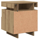 vidaXL 2 db kézműves tölgy éjjeliszekrény LED-fényekkel 40x39x48,5 cm