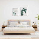 vidaXL 2 db kézműves tölgy éjjeliszekrény LED-fényekkel 40x39x48,5 cm