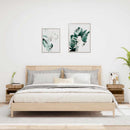 vidaXL 2 db kézműves tölgy éjjeliszekrény LED-fényekkel 40x39x48,5 cm
