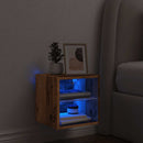 vidaXL antik fa színű fali TV-szekrény LED-világítással 30x28,5x30 cm