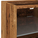 vidaXL antik fa színű fali TV-szekrény LED-világítással 30x28,5x30 cm