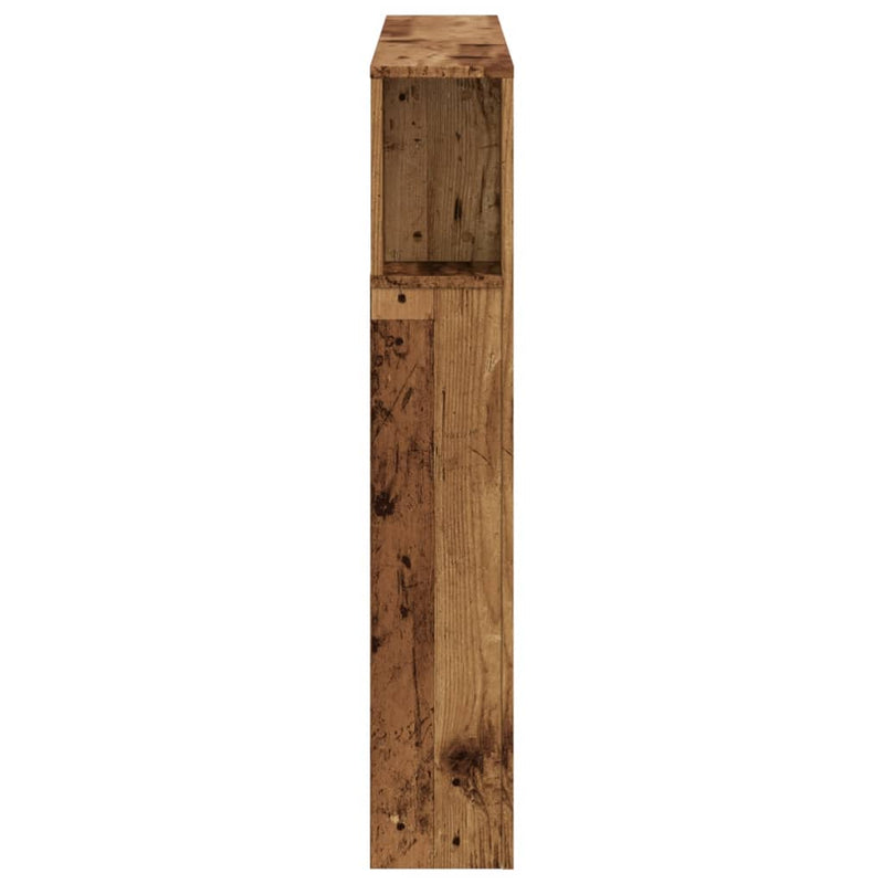 vidaXL antik fa színű szerelt fa LED-es fejtámla 120x18,5x103,5 cm