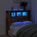 vidaXL antik fa színű szerelt fa LED-es fejtámla 120x18,5x103,5 cm