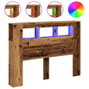 vidaXL antik fa színű szerelt fa LED-es fejtámla 140x18,5x103,5 cm