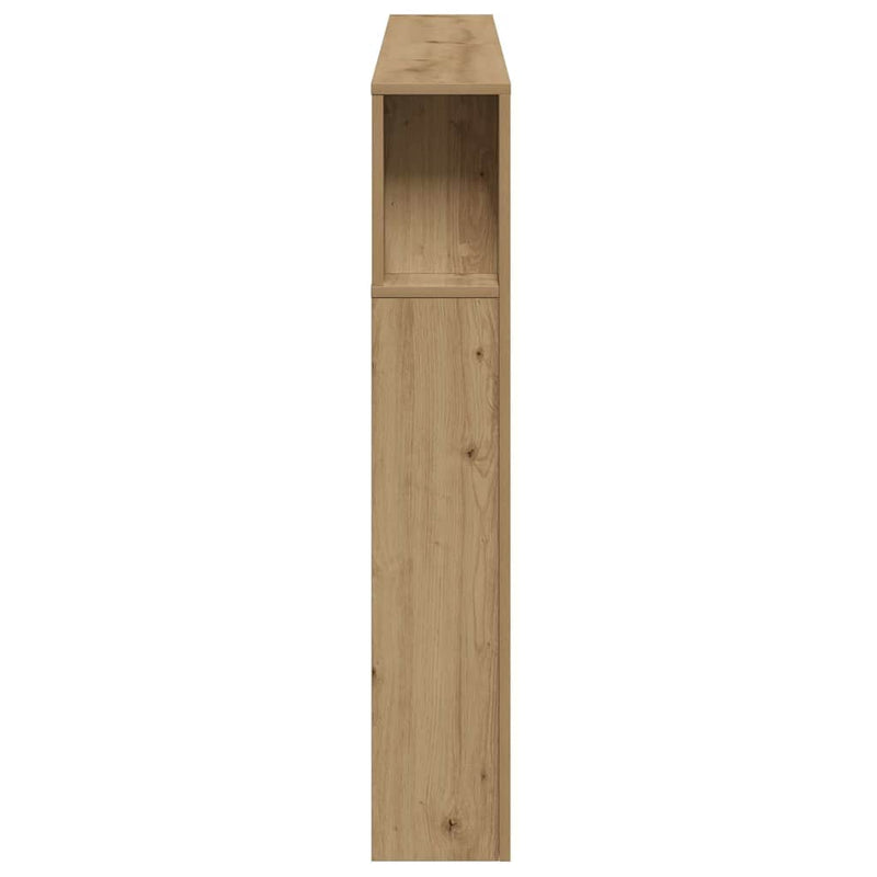 vidaXL kézműves tölgyszínű szerelt fa LED-es fejtámla 180x18,5x103,5cm