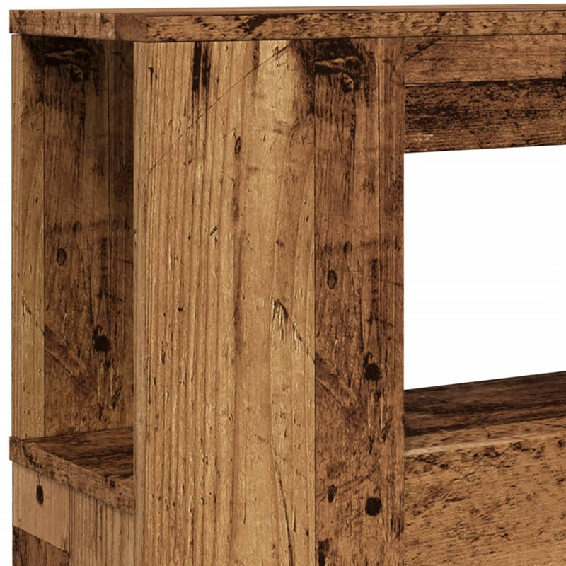 vidaXL antik fa színű szerelt fa LED-es fejtámla 200x18,5x103,5 cm