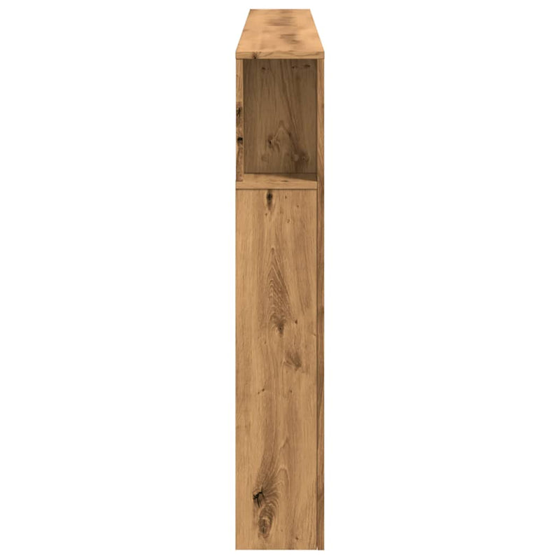 vidaXL kézműves tölgyszínű szerelt fa LED-es fejtámla 200x18,5x103,5cm