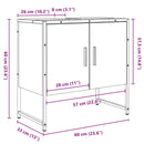vidaXL antik fa színű szerelt fa fürdőszobai mosdószekrény 60x33x60 cm