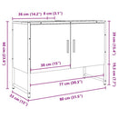vidaXL antik fa színű szerelt fa mosdószekrény 80 x 33 x 60 cm