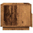 vidaXL antik fa színű dohányzóasztal LED-lámpákkal 50 x 49 x 40 cm