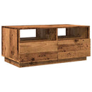 vidaXL antik fa színű dohányzóasztal LED-lámpákkal 90 x 49 x 40 cm